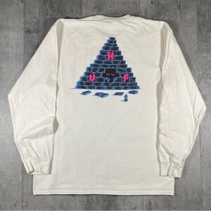 White HUF Skateboarding Longsleeve